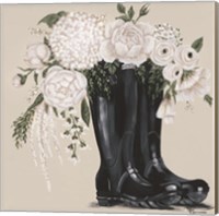 Framed Flowers and Black Boots