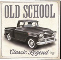 Framed 'Old School Vintage Trucks II' border=