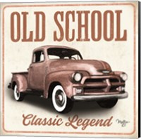 Framed 'Old School Vintage Trucks I' border=