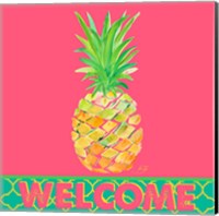 Framed Punchy Pineapple Welcome