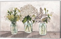 Framed Jars of Wildflowers