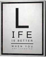 Framed 'Inspirational Eye Chart II' border=