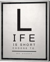 Framed 'Inspirational Eye Chart IV' border=