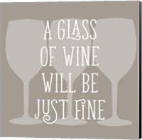 Framed Glass of Wine