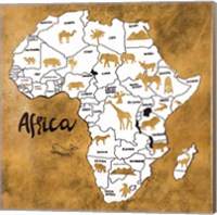 Framed Africa Map