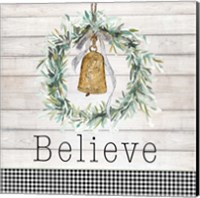 Framed Believe Bell Wreath