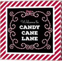 Framed Welcome to Candy Cane Lane