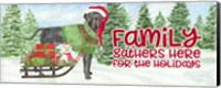 Framed Dog Days of Christmas - Family Gathers