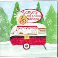 Framed 'Food Cart Christmas IV Santas Milk and Cookies' border=