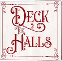 Framed Vintage Christmas Signs II-Deck the Halls
