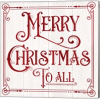 Framed Vintage Christmas Signs IV-Merry Christmas