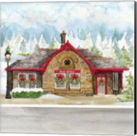 Framed 'Christmas Village III' border=
