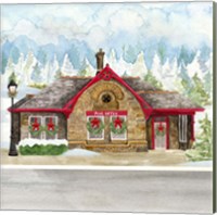 Framed 'Christmas Village III' border=