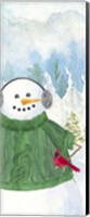 Framed Snowman Christmas vertical I