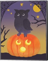 Framed Halloween Critter III Light Owl