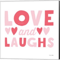 Framed Love and Laughs Pink