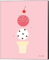 Framed 'Ice Cream and Cherry II' border=