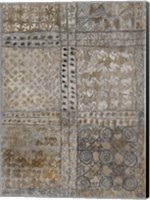 Framed Aged Adinkra Cloth I