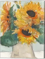 Framed Rustic Sunflowers I