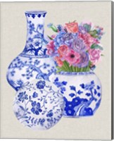 Framed Delft Blue Vases II