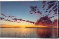 Framed Vivid Sunrise Clouds Over Fort Peck Reservoir, Charles M Russell National Wildlife Refuge, Montana