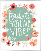 Framed Radiate Positive Vibes