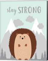 Framed Stay Strong Hedgehog