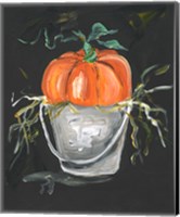 Framed Pumpkin in a Bucket
