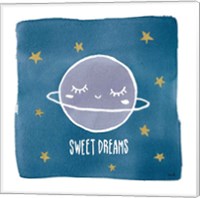 Framed 'Night Sky Sweet Dreams' border=