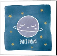 Framed 'Night Sky Sweet Dreams' border=