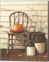 Framed Pumpkin & Chair