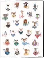 Framed Animal Alphabet Poster