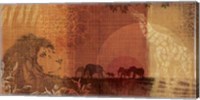 Framed Safari Sunset II