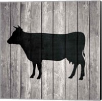 Framed 'Barn Cow' border=