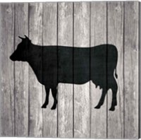 Framed 'Barn Cow' border=