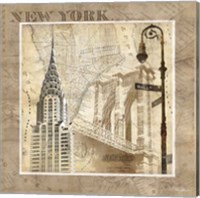 Framed 'New York Serenade' border=