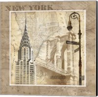 Framed 'New York Serenade' border=