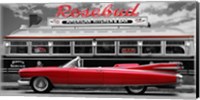 Framed Vintage Beauty and Diner (Red)