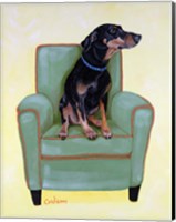 Framed Dobie on Green