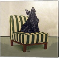 Framed Scottie on Stripes