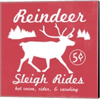 Framed Reindeer Rides I