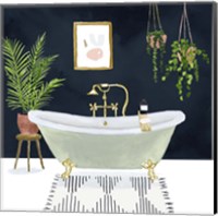 Framed 'Boho Bath I' border=