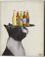 Framed Boston Terrier Beer Lover