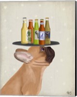 Framed French Bulldog Beer Lover