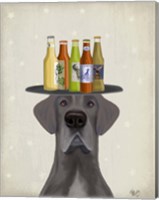 Framed Great Dane Blue Beer Lover