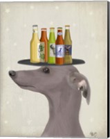 Framed Greyhound Grey Beer Lover
