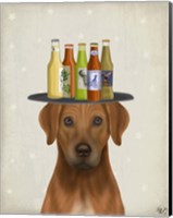 Framed Rhodesian Ridgeback Beer Lover