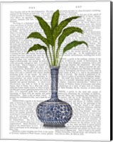 Framed Chinoiserie Vase 3, With Plant Book Print