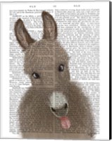 Framed Funny Farm Donkey 2 Book Print