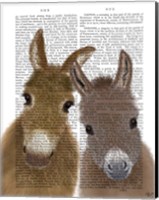 Framed Donkey Duo, Looking at You Book Print